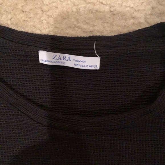 Zara long sleeve black dress M - Picture 3 of 7